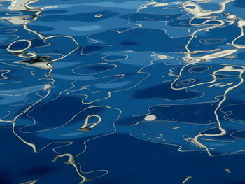 Close-up of water against blue sky