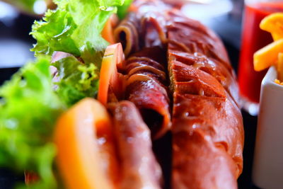 Close-up of vegetables in plate