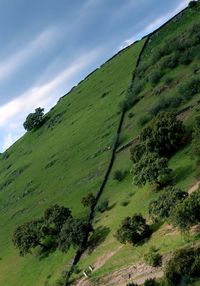 Scenic view of landscape against cloudy sky