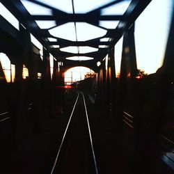 Railroad tracks at sunset