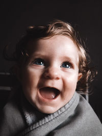 Close-up portrait of cute boy