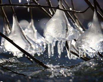 Close-up of ice crystals