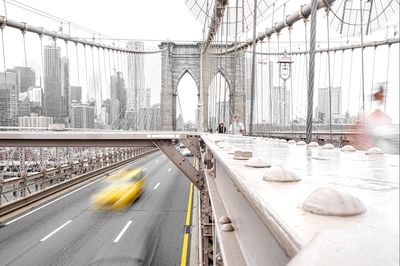 View of suspension bridge