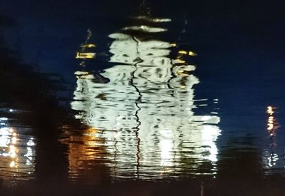 Close-up of reflection in water
