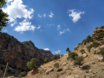 Scenic view of rocky mountains against sky