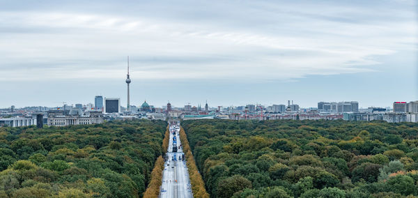 Panoramic view of buildings in city