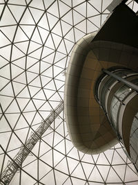 Low angle view of skylight in building