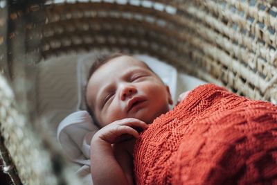 Portrait of cute baby sleeping