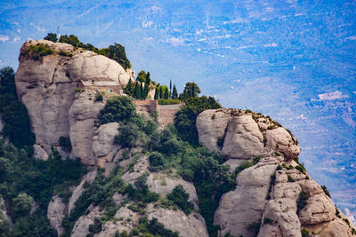 Rock formations on mountain