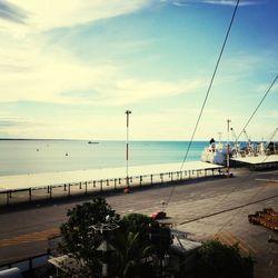 View of sea against clear sky