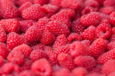 Full frame shot of raspberries