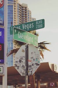 Low angle view of sign board