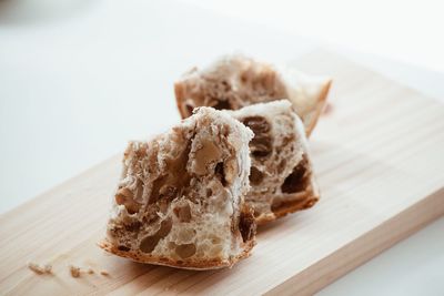 Close-up of bread on table