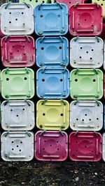 Full frame shot of multi colored pencils