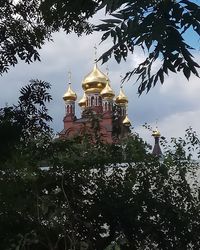 Low angle view of traditional building against sky