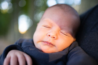 Close-up portrait of cute baby