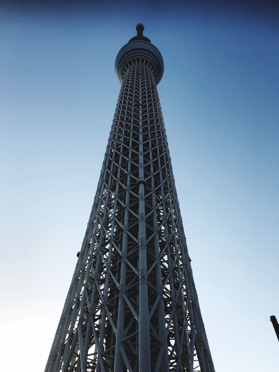 architecture, built structure, low angle view, sky, tower, clear sky, tall - high, tourism, city, travel, travel destinations, nature, metal, no people, history, the past, building exterior, blue, day, outdoors, global communications