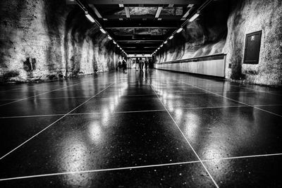 Empty corridor of building