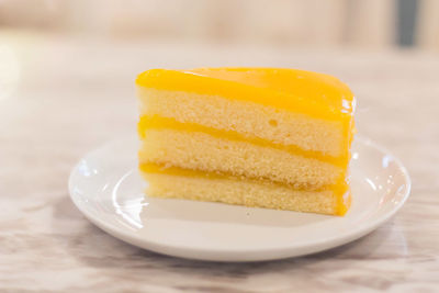 Close-up of dessert in plate