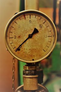 Close-up of old gauge