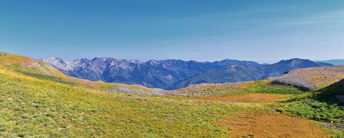 Timpanogos hiking trail landscape views in uinta wasatch cache national forest utah