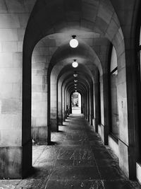 Empty corridor of building