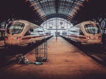Train at railroad station