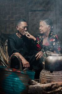 Portrait of senior man and woman