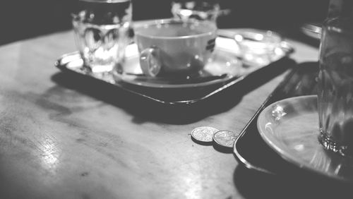 Close-up of drink on table