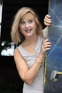 Close-up of smiling woman outdoors