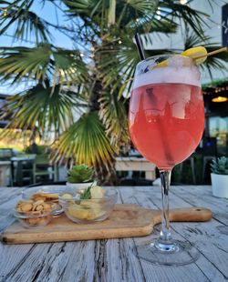 Close-up of drink on table