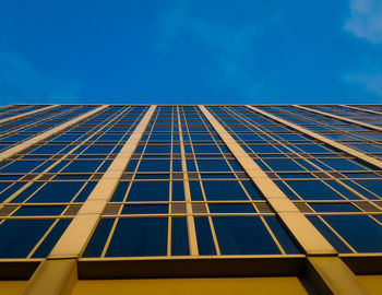 Low angle view of modern building against sky