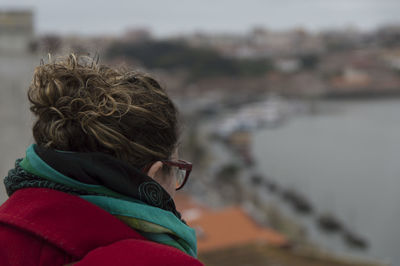 Close-up of woman looking away