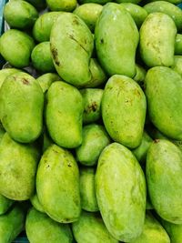 Full frame shot of mangos for sale in market