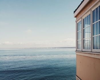 View of sea against clear sky