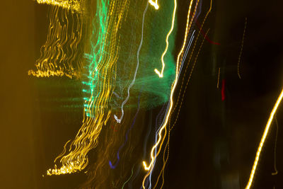 Light trails at night