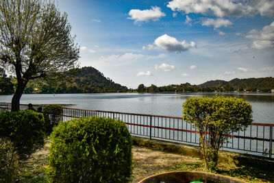 Scenic view of river against sky