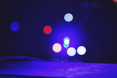 Defocused image of illuminated lights