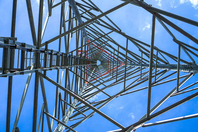 Low angle view of telephone pole technology mobile telephone base station telecommunication tower 