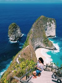 Kelingking beach at nusa penida, bali indonesia