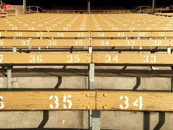 Bleachers at sports venue