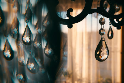 Close-up of illuminated light bulb