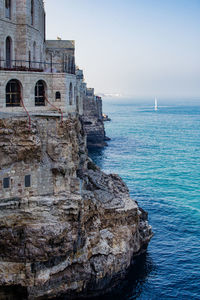 View of sea against clear sky