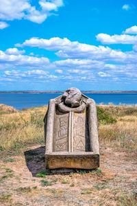 Ancient greek colony olbia on the banks of the southern bug river in ukraine on a cloudy summer day.