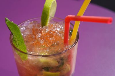 Close-up of drink in glass