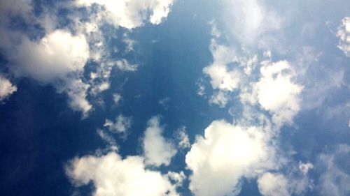 Low angle view of clouds in sky