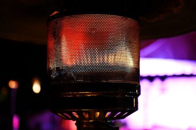 Close-up of illuminated lantern
