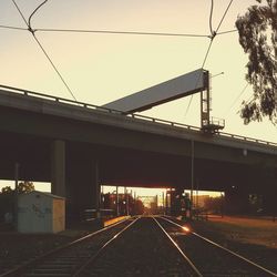 Railroad tracks against sky