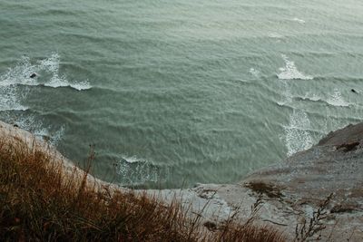 High angle view of beach