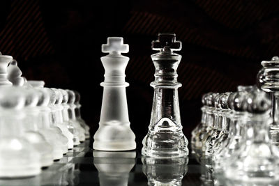 Close-up of chess pieces